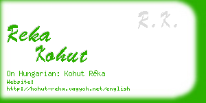 reka kohut business card